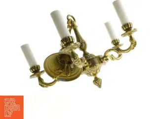 Antik messing lysekrone (str. 31 cm)