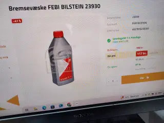 Bremsevæske Febi Dot4 plus (åbnet, har cirka 0,9l)