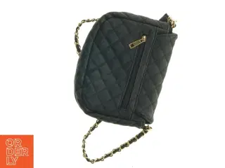 Sort skuldertaske med kæderem (str. 23x18 cm)