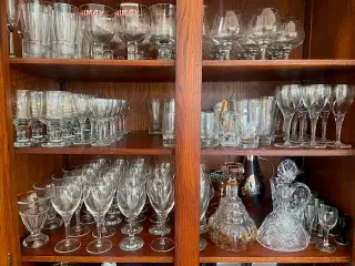 Glas, krystal, forskellige størrelser