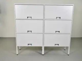 Steelcase flexbox skab i hvid, 6 moduler