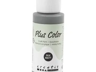 Plus Color Hobbymaling Mørk Grå 60ml - Hurtig Tørring