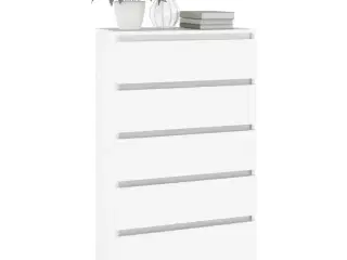 Skuffeskab 60x36x103 cm konstrueret træ hvid