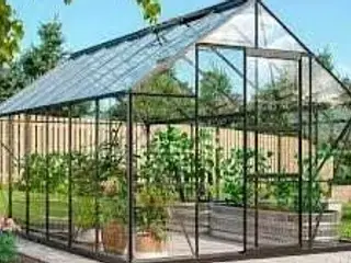 Vitavia Merkur 9900 drivhus Sort med 3 mm delt glas