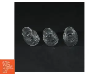 Tre små glasflasker (str. 10 cm)
