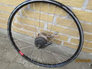 1 stk Baghjul 24 tommer med 7 Gear