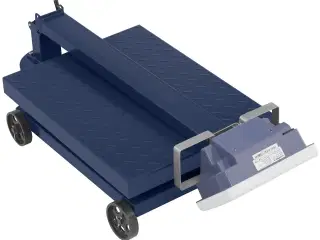Industrivægt – 600 kg / 100 g – LCD – på hjul