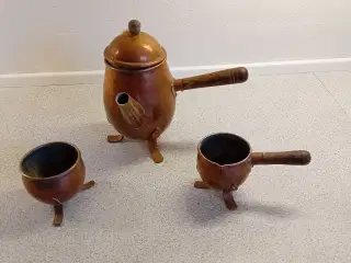 Kobberkande med tilbehør