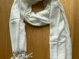 Pashmina hvidt tørklæde