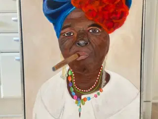 TILBUD Maleri CUBA kvinde