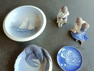 Royal Copenhagen og Bing og Grøndahl porcelæn 
