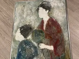 Maleri med motiv af Kinesiske kvinder 