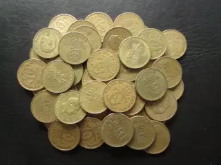 50 stk gule 2 kroner 1925-1958 div. årstal