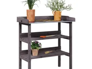 Plantebord med hylder 78x38x82,5 cm massivt grantræ