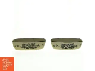 Aksini Keramik fade med Sorte Bonderoser (str. 19 x 10 cm)