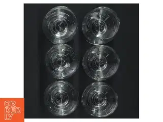 Sæt med seks klare glas (str. H. 9 cm, ø 4,5 cm)