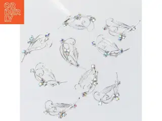 Hårspænder med rhinsten (str. 4 x 4 cm)