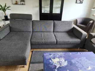 Stor sofa med chaiselong
