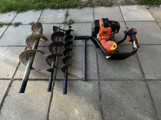 Pælebord / jordbor udlejes (benzin) 