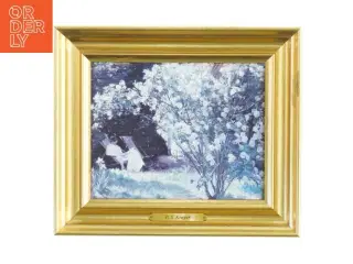 Indrammet billede, reproduktion, P.S. Krøyer (str. 25x22 cm)