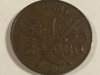 1 Cent 5 Bits Dansk Vestindien 1905