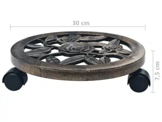 Plantevogne 6 stk. 30 cm plastik bronzefarvet