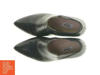 Sorte ankelstøvler med hæl fra Clarks (str. 39,5)