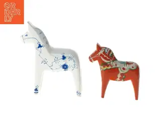 Dekorative dala heste figurer fra Larsen Danmark (str. 15 og 12 cm)