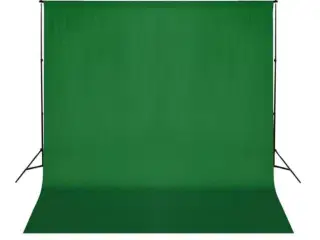 Fotobaggrund i bomuld grøn 300 x 300 cm chroma key
