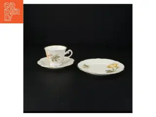 Porcelænskaffesæt med blomstermotiv fra Antioinette (str. 16 x 8 cm)