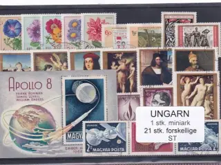 Ungarn - 1 Miniark + 21 stk. Stemplet
