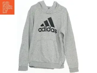 Grå hættetrøje med logo fra Adidas (str. 146)