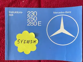 Instruktionsbog  Mercedes Benz 230-250-280E