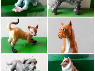 5 Hunde, 1 Kat Figur