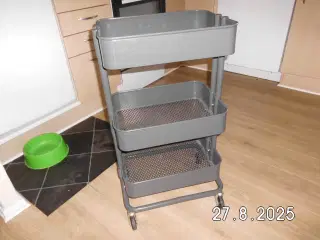 rullevogn med 3 hylder