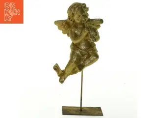 Dekorativ englefigur med glimmer (str. 19x8 cm)