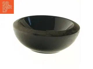 Sort dekoration skål (str. Ø 19x7 cm)