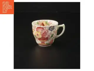 Kop med blomstermønster fra Royal Doulton (str. H 6 cm ø. 6,5 cm)