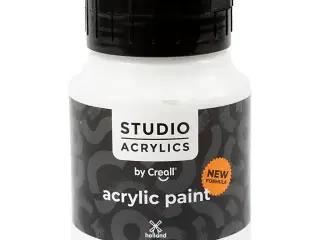 Creall Studio Akrylmaling, dækkende, white (81), 500 ml/ 1 fl.