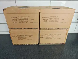 4 styks Militær feltrationer