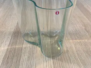Littala Alvar Aalto vase klar grønligt glas