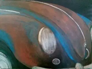 Maleri af en ikonisk bil VW Boble