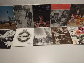 10 stk Tuborg posten. Sjælden. 1967-74. Kun samlet