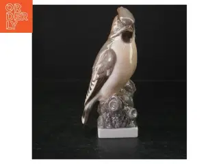 Porcelænsfugl nr. 6 Silkehale fra Lyngby Porcelæn (str. 19 cm)