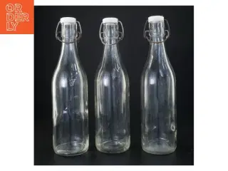 Gamle glasflasker med porcelænslåg fra Galzone Denmark (str. 31 x 8 cm)