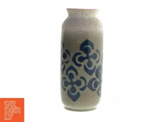 Keramisk vase med blåt mønster fra W.GERMANY (str. 22 cm)