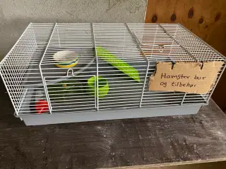 Hamster bur med tilbehør sælges