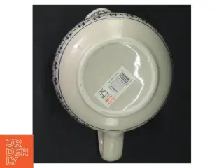 Keramik kande med blåt mønster (str. H. 14 cm. øh, 13 cm)