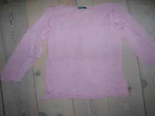 lyserød Beneton bluse med 3/4 ærme