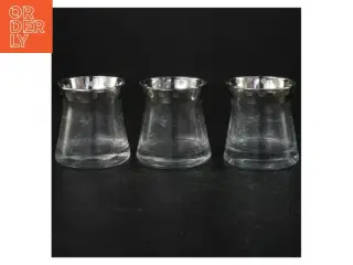 Glas fyrfadsstage sæt (str. 7 x 7 cm)